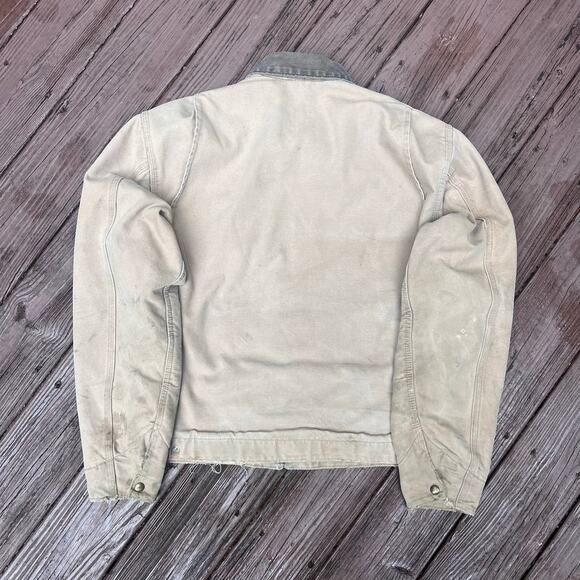 Carhartt J97 SDL Detroit Jacket Brown Duck Blanket Lined Workwear Size Large - Picture 6 of 7